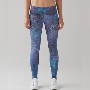 LULULEMON ATHLETICA Strive Multi Black Wunder Under Pant III Leggings size 8